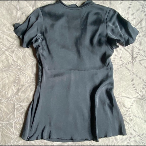 Armani Collezioni Silk Black Blouse, Black, Size 2 - Picture 4 of 5